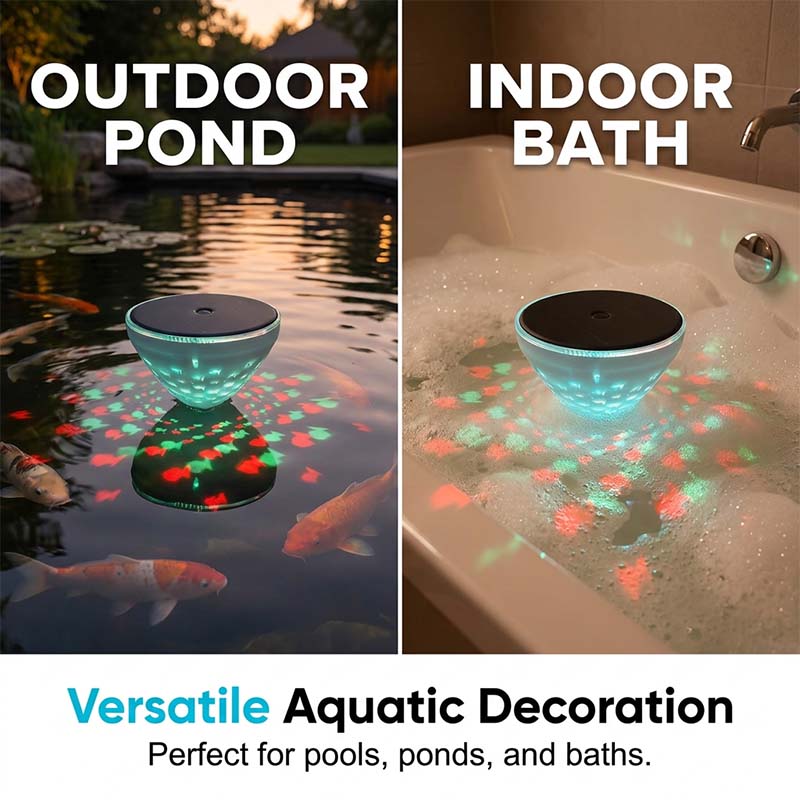 🎁2026 Hot Sale 50% OFF💕Solar Floating Pool Light with Fish Projection