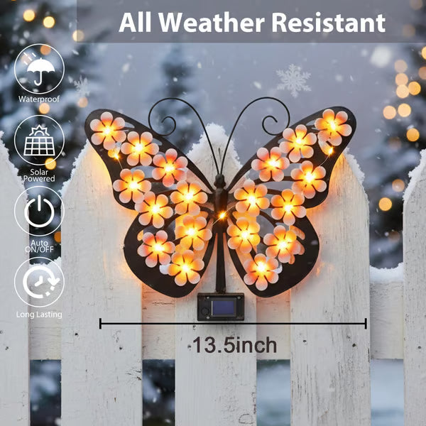 π¦ Solar Butterfly Light β Elegant Glow for Your Outdoor Space