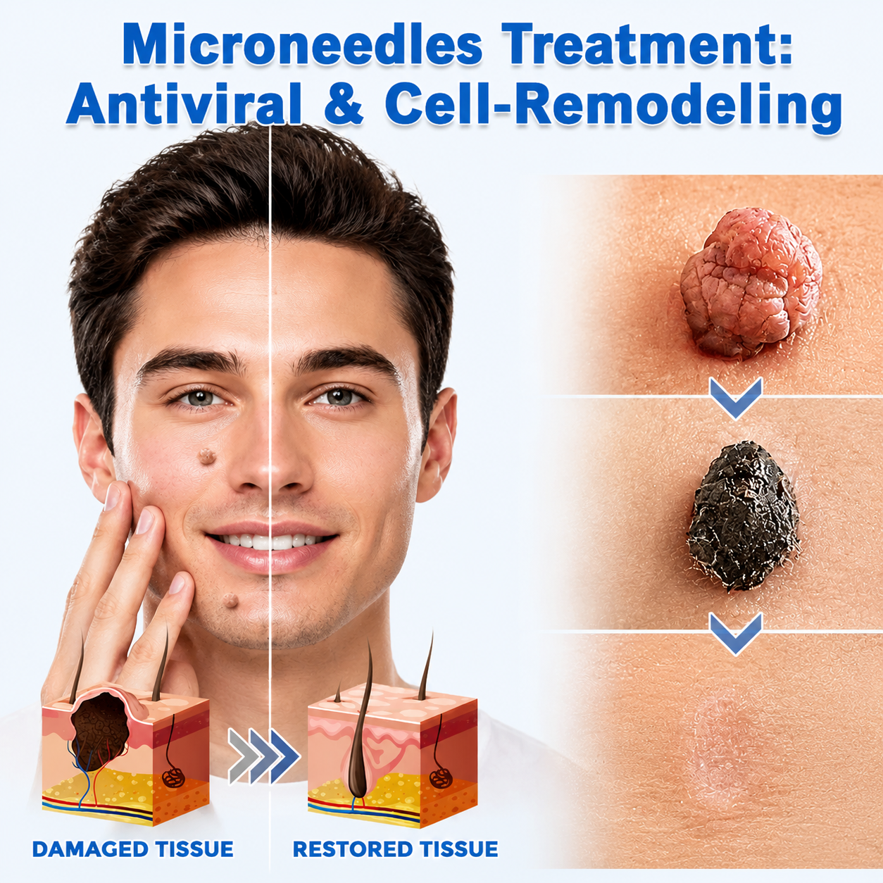⏰Ends Today: 60% OFF✨2-in-1 Microneedle & Hydrocolloid Patch | Removes Raised Moles, Acne, Flat Warts & Skin Tags -8RH7