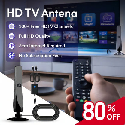 HD TV Antenna - 100+ TV Channels, No Monthly Fees