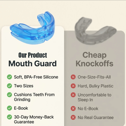 😴 Wake Up Refreshed Every Morning Custom-Fit Anti-Snoring Mouth Guard
