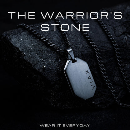 Hematite Dog Tag Necklace