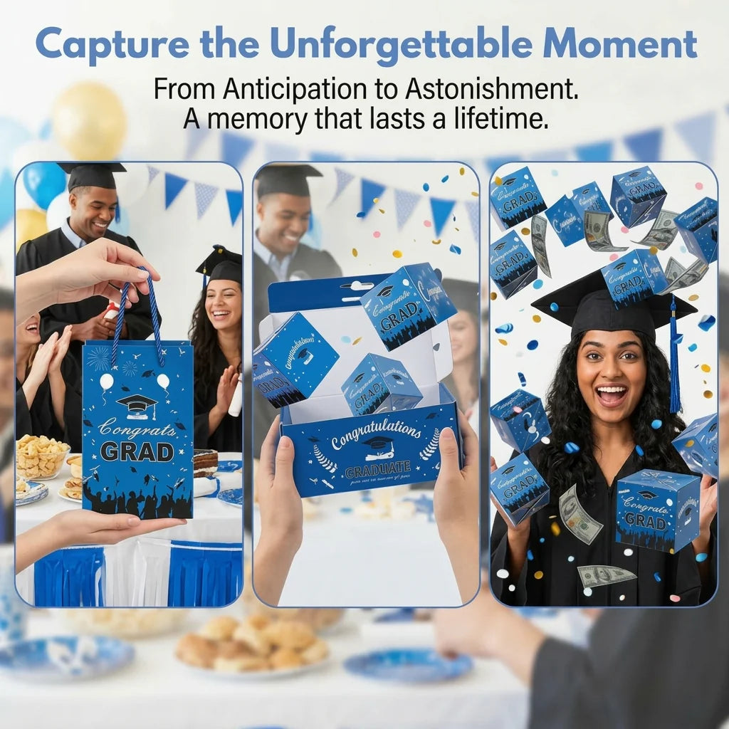 Surprise Pop-Up Gift Box for Graduation & Birthdays