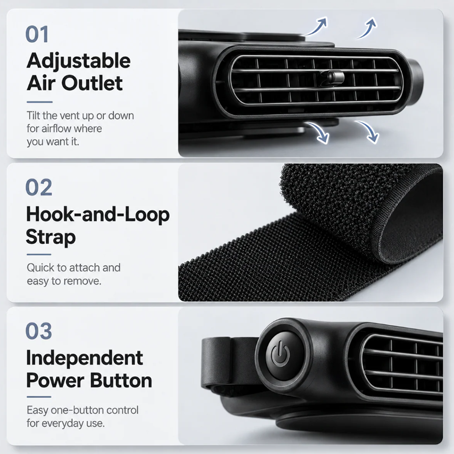 Portable Rechargeable Car Seat Fans™ | Stay Cool Anywhere 🚗❄️