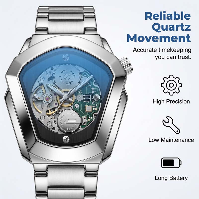⌚ Elite Rhombus Quartz Watch™ | Modern Luxury Meets Precision