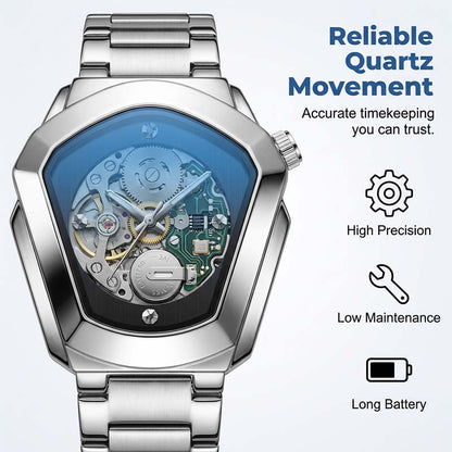 ⌚ Elite Rhombus Quartz Watch™ | Modern Luxury Meets Precision