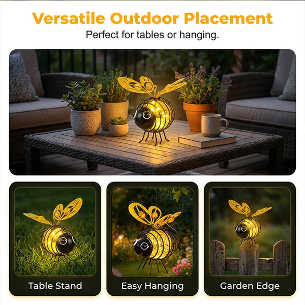 🌙🍃 LIMITED-TIME 50% OFF! Hanging Solar Bee Light – Spread Joy Day and Night 🌞🌜
