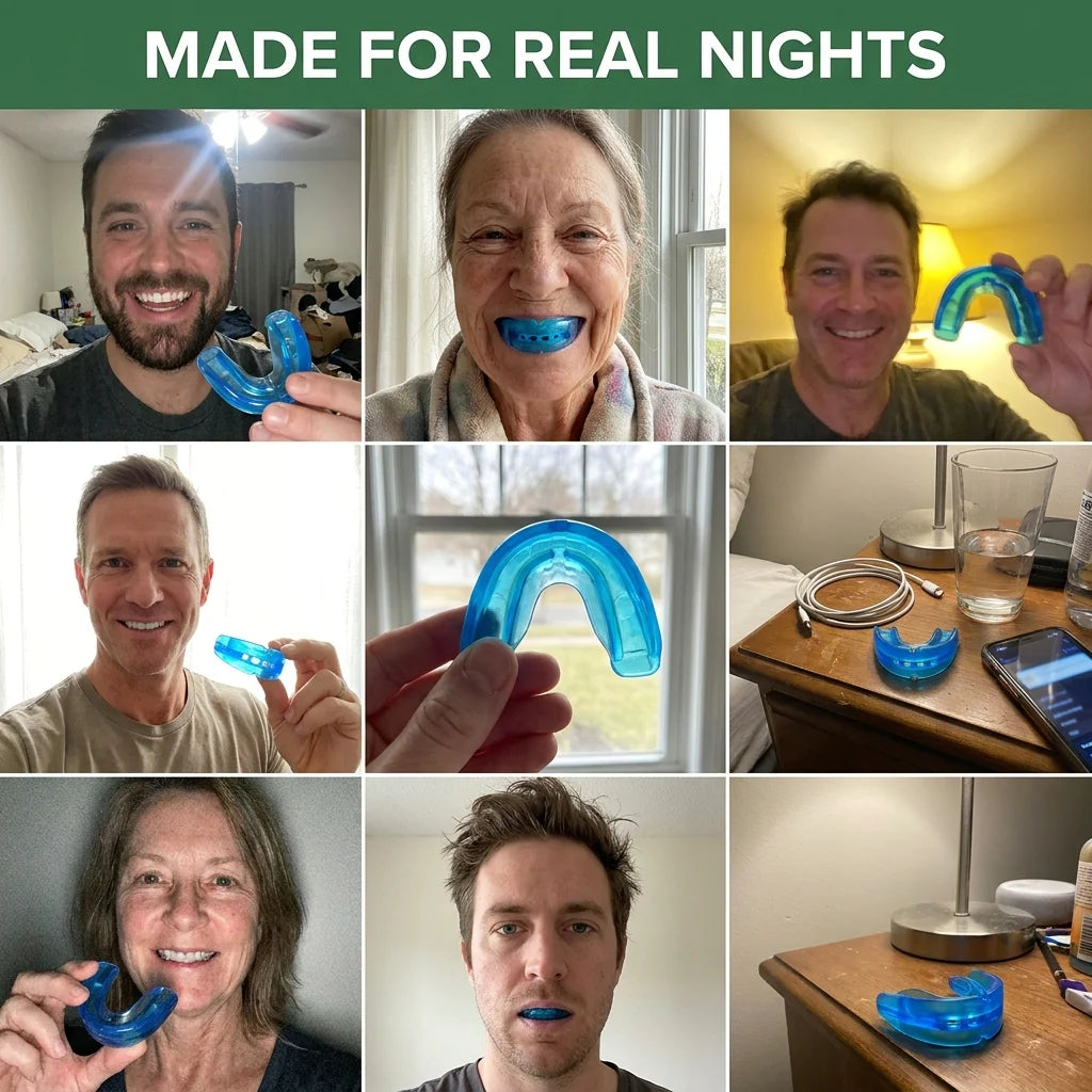 😴 Wake Up Refreshed Every Morning Custom-Fit Anti-Snoring Mouth Guard