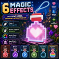 Pixel Potion Bottle LED Keychain