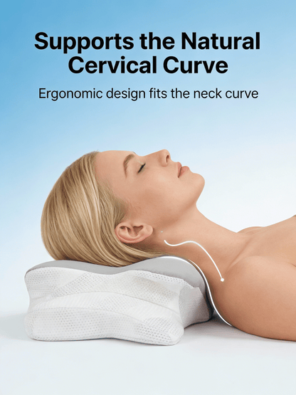 Ergonomic Pillow Designed for Neck & Spine Support