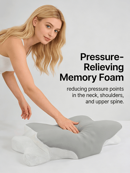 Ergonomic Pillow Designed for Neck & Spine Support