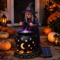 🧙‍♀️Halloween Witch Glowing Cauldron Solar Light