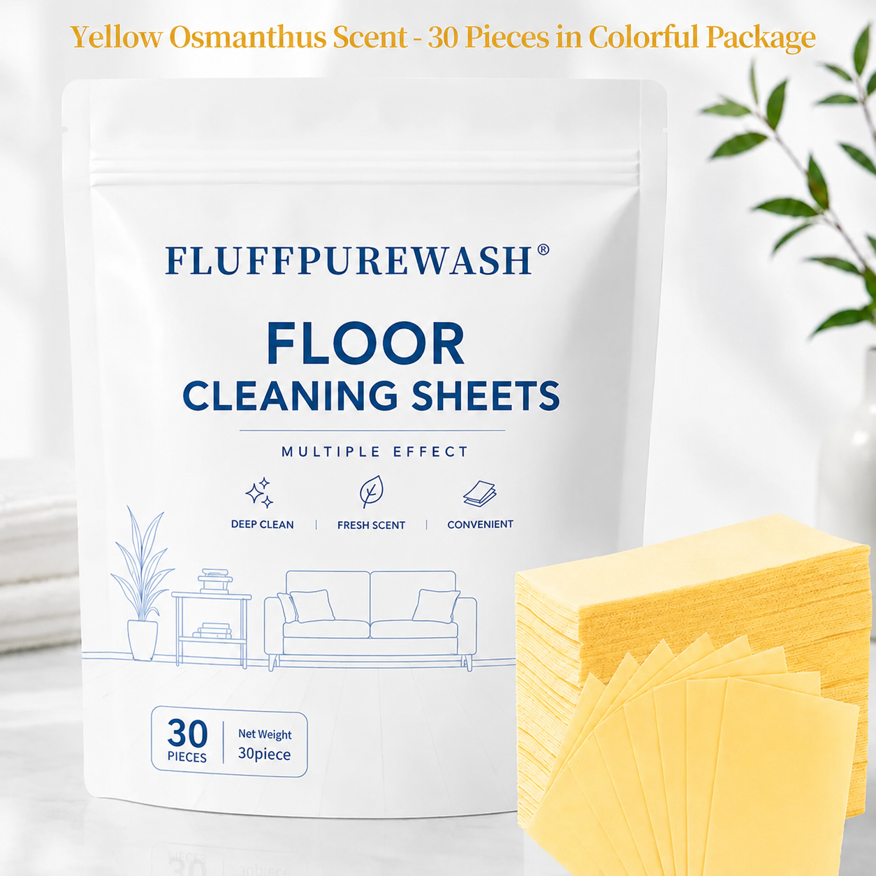 🔥Las day 80% OFF💦30-Pieces Multi-Effect Floor Cleaning Sheets