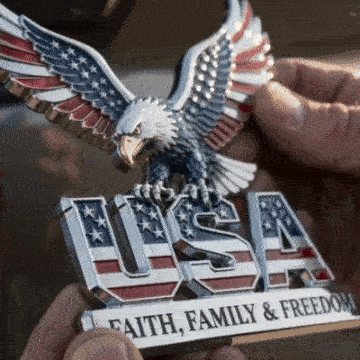 USA Faith, Family & Freedom Metal Emblem